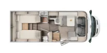 Grundriss Tag Carado T 447 EDITION26 Xenon, Automatik, Sat u. TV