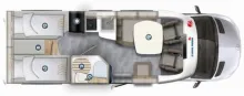 Grundriss Tag Eura Mobil Profila T 696 EB Mercedes-Benz - Autom. - 170 PS