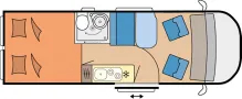 Grundriss Tag Hobby OnTour Van 640 ET *AUTOMATIK*MARKISE*NAVI