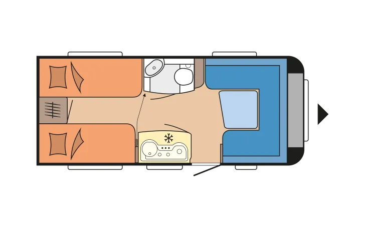 Grundriss Tag Hobby De Luxe 460 LU